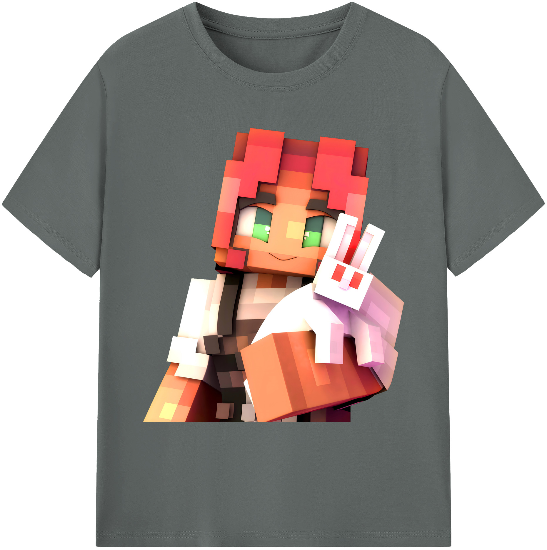 （画像用） マインクラフト ブロックの世界 Minecraft MC Block world 綿100％ メンズ半袖Tシャツ｜肌触りやわらか＆通気性